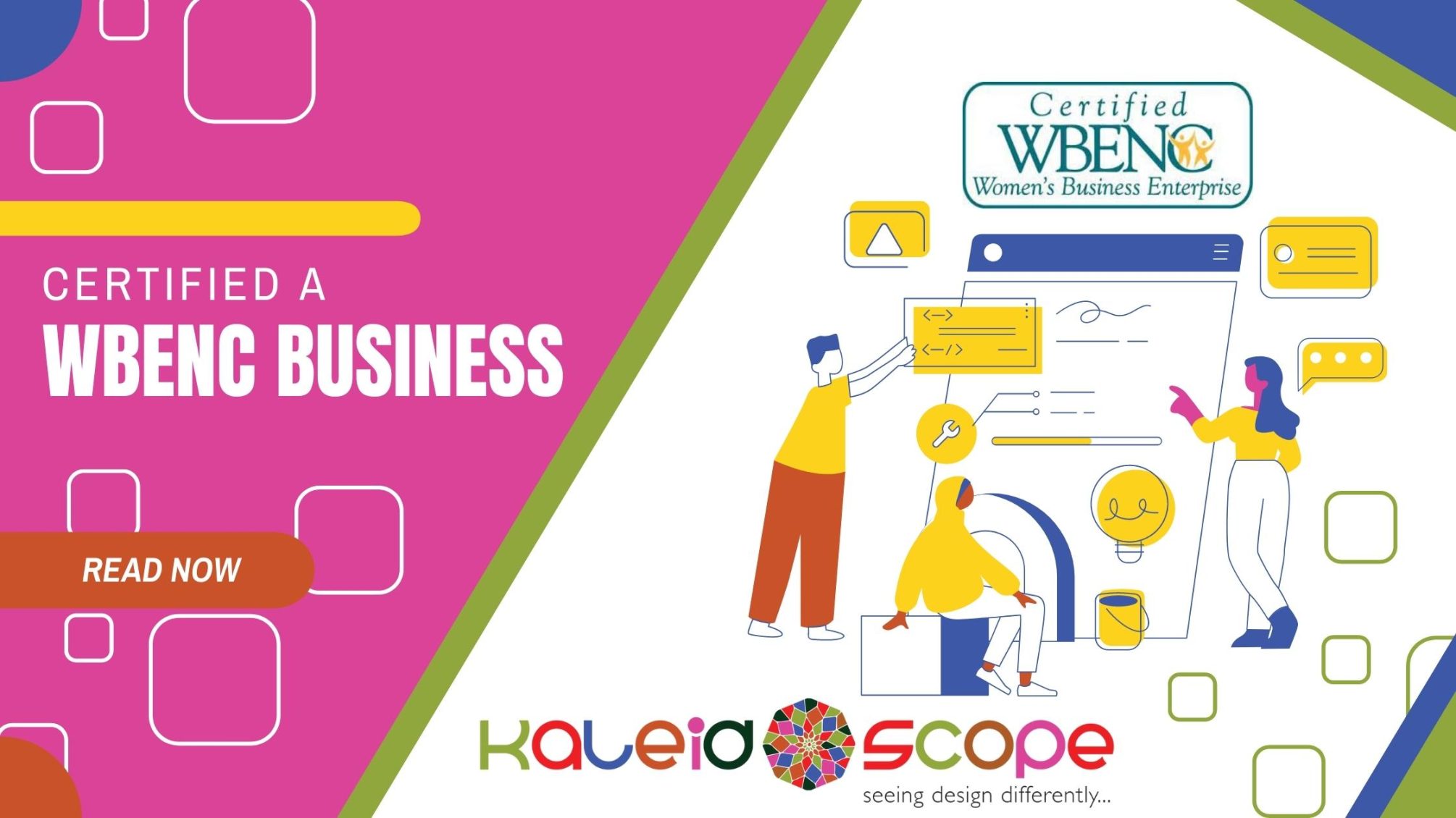 Blue Yellow Illustrated Marketing Blog Banner